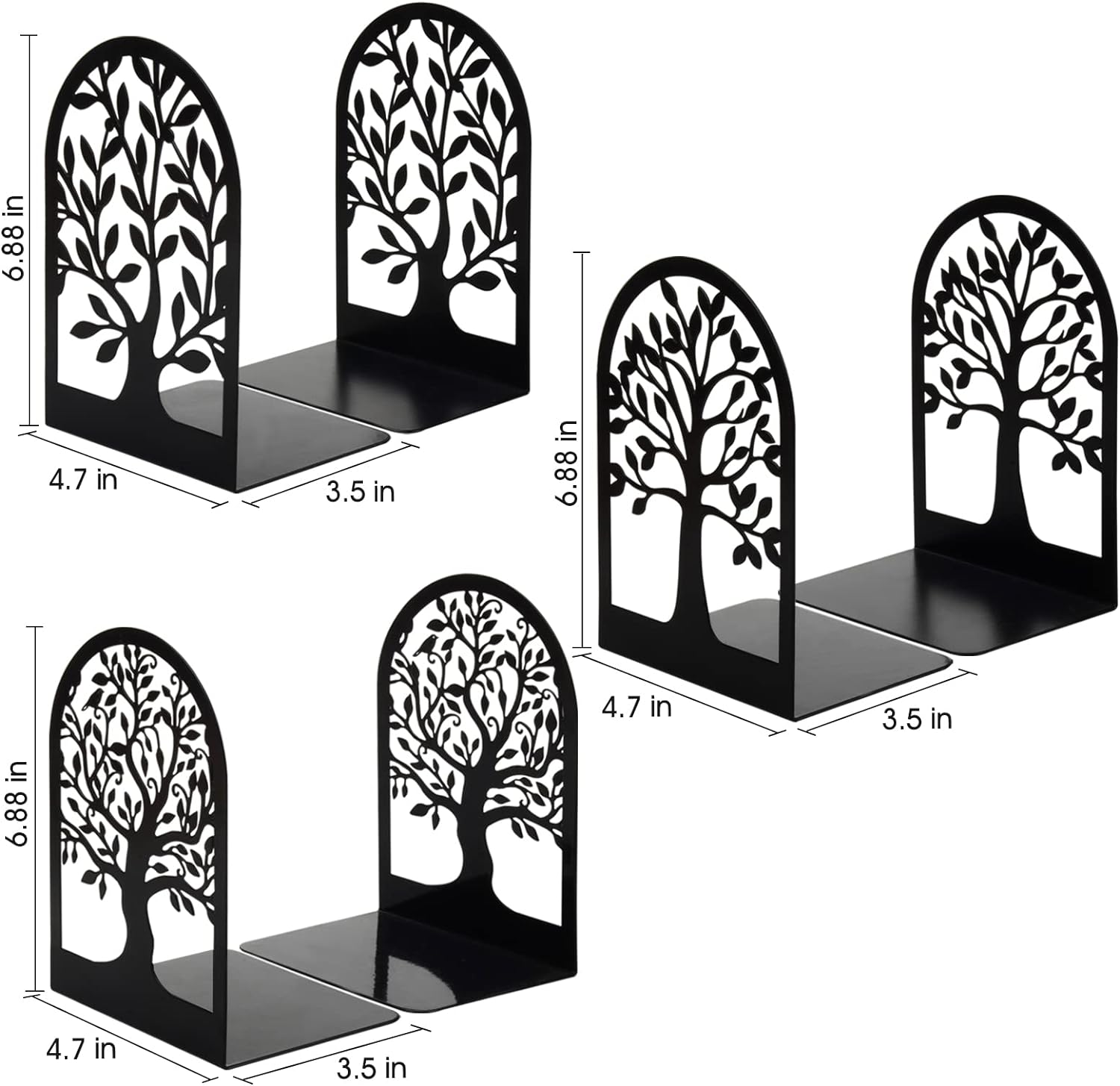 Bookends for Shelves, Stopper for Heavy Books, Bookends for Books - 6.5 Bookends for Shelves, Stopper for Heavy Books, Bookends for Books - 6.5